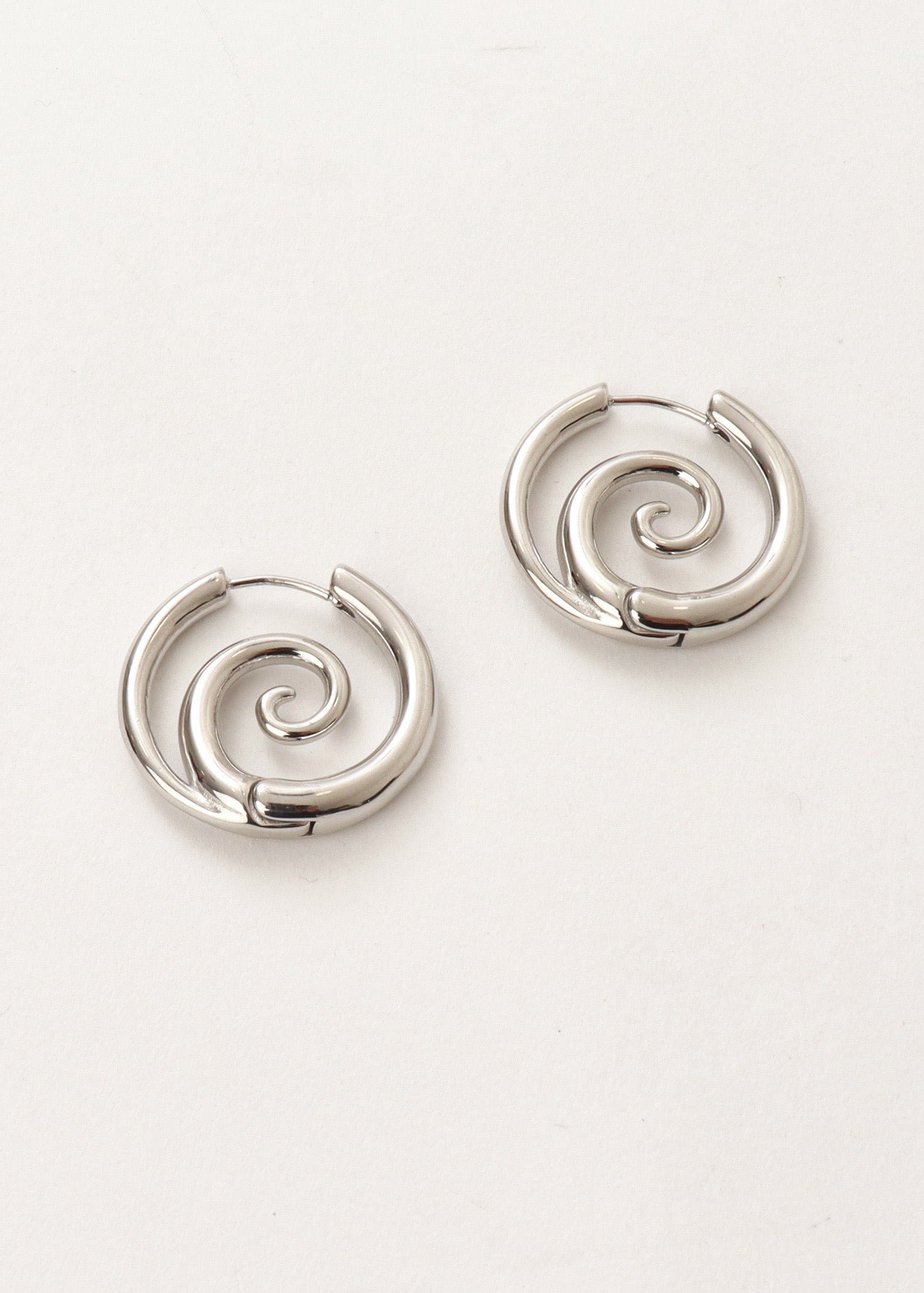 Swirl Hoops Silver