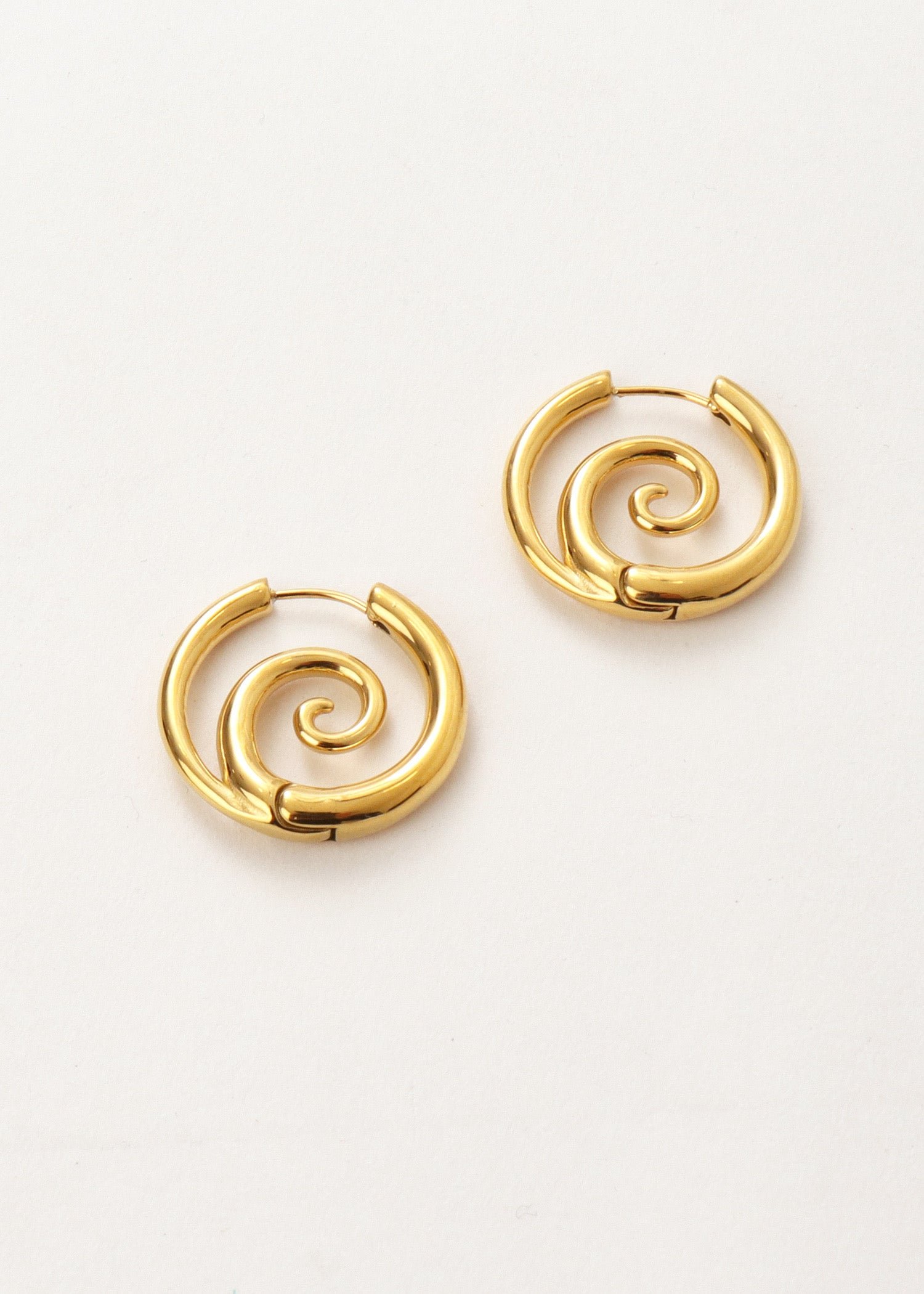 Swirl Hoops Gold