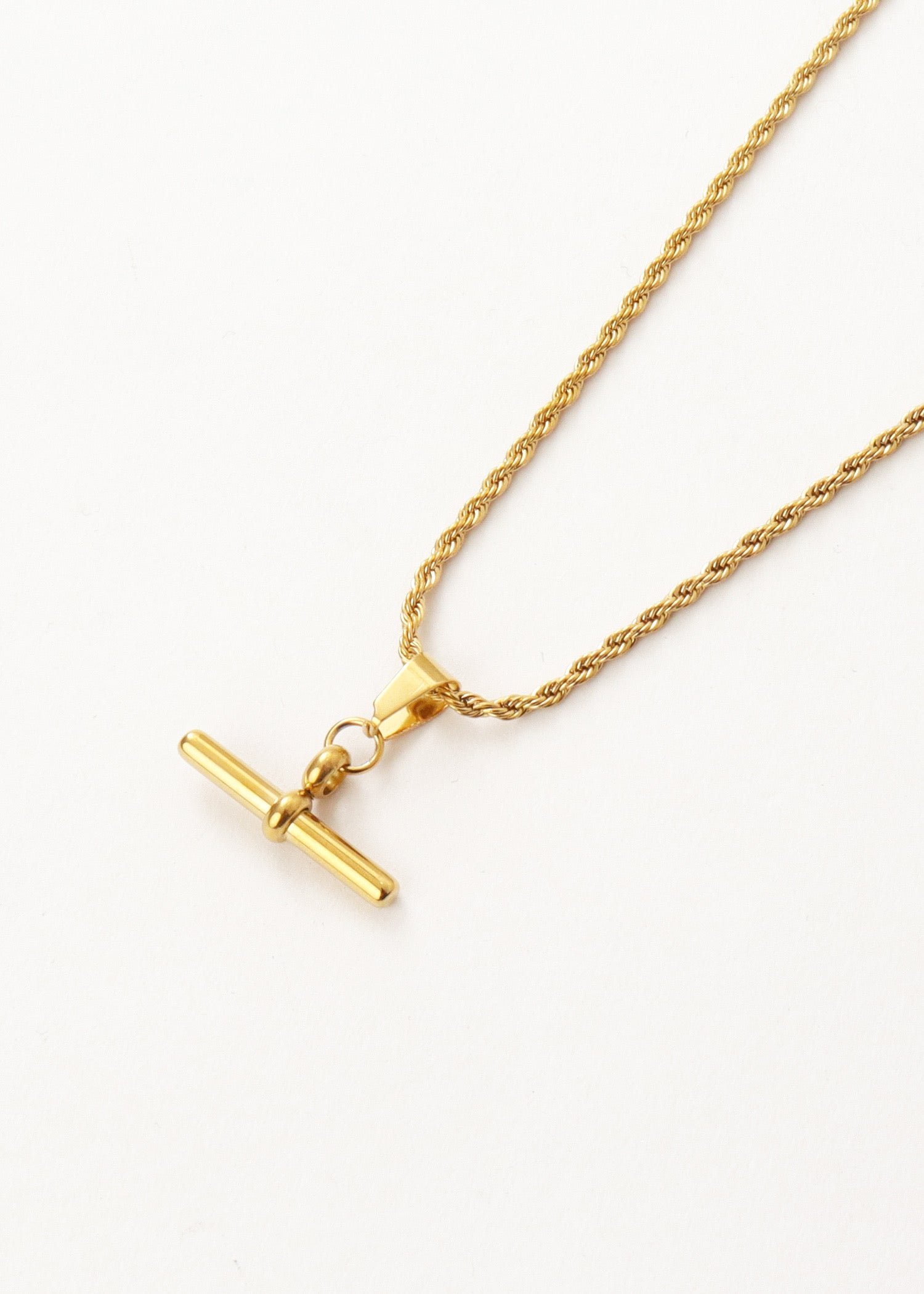 T-Bar Necklace Gold