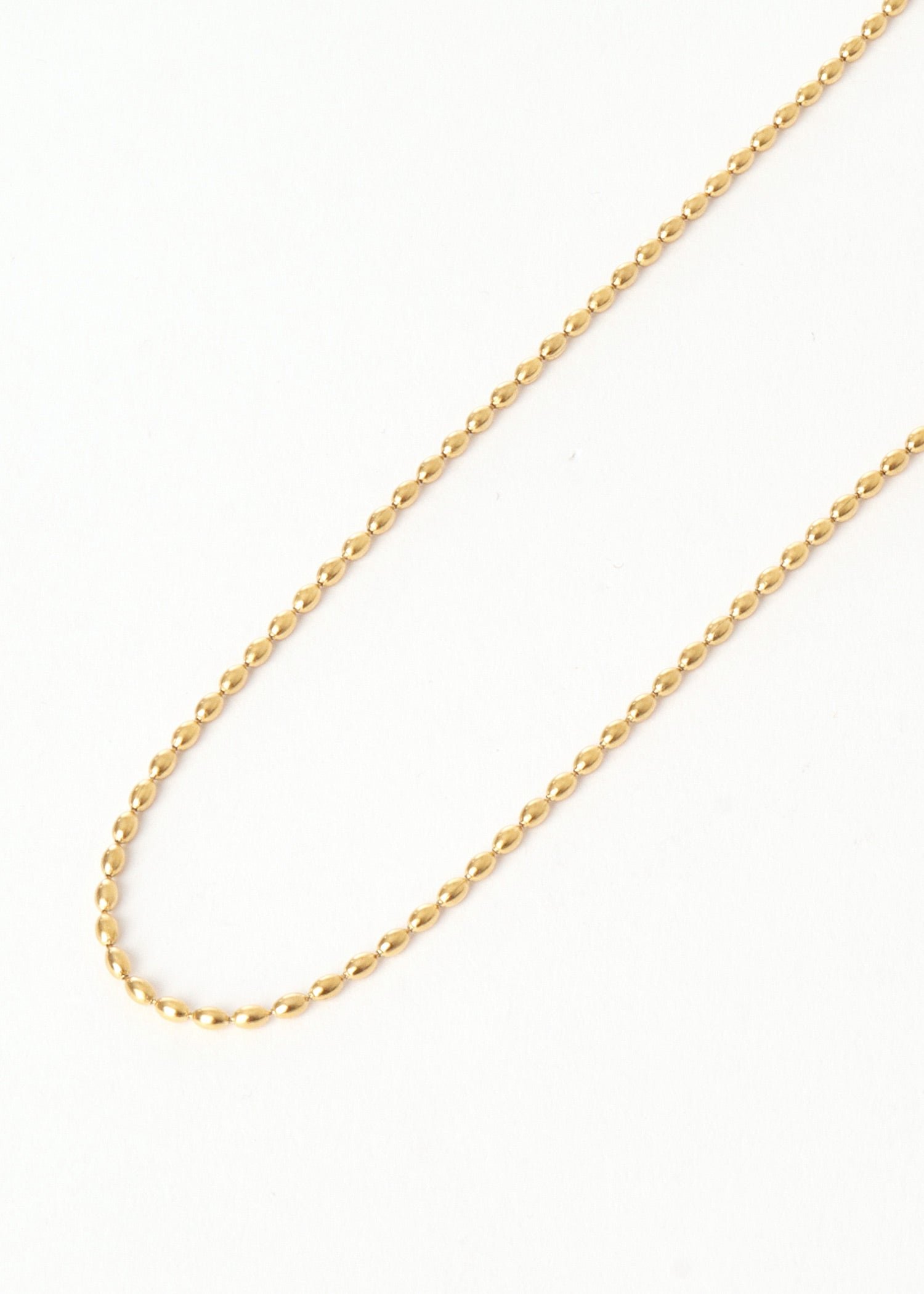 Bead Necklace Gold Thin