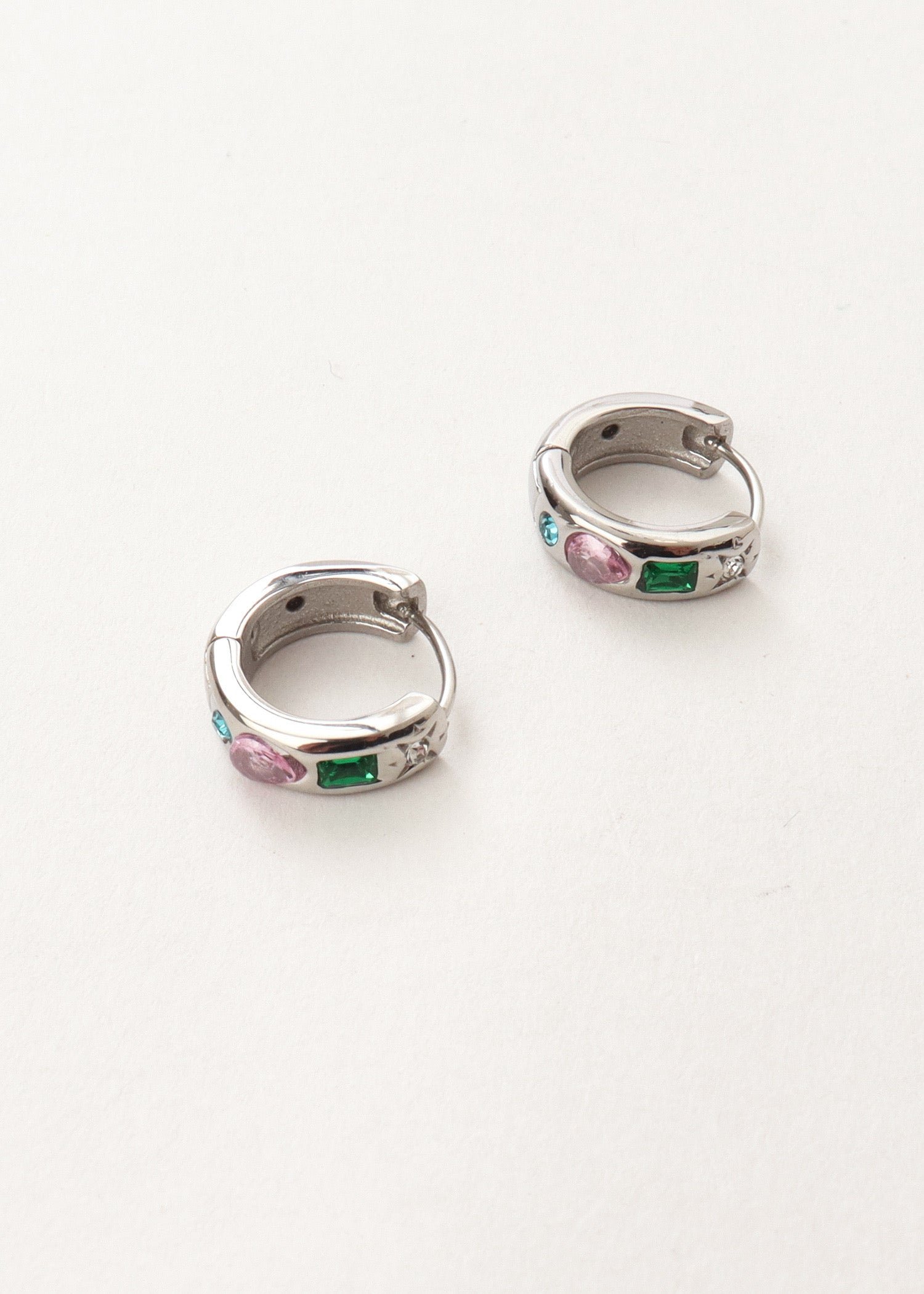 Rainbow Hoop Silver