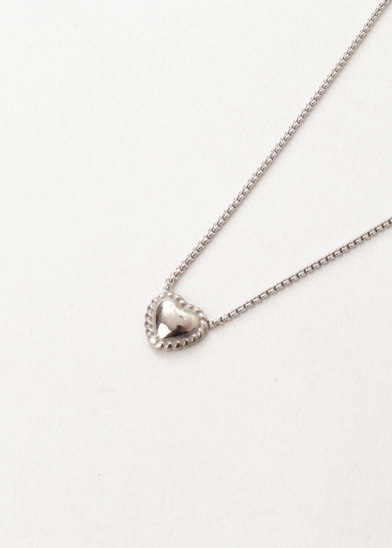 Heart Necklace Silver